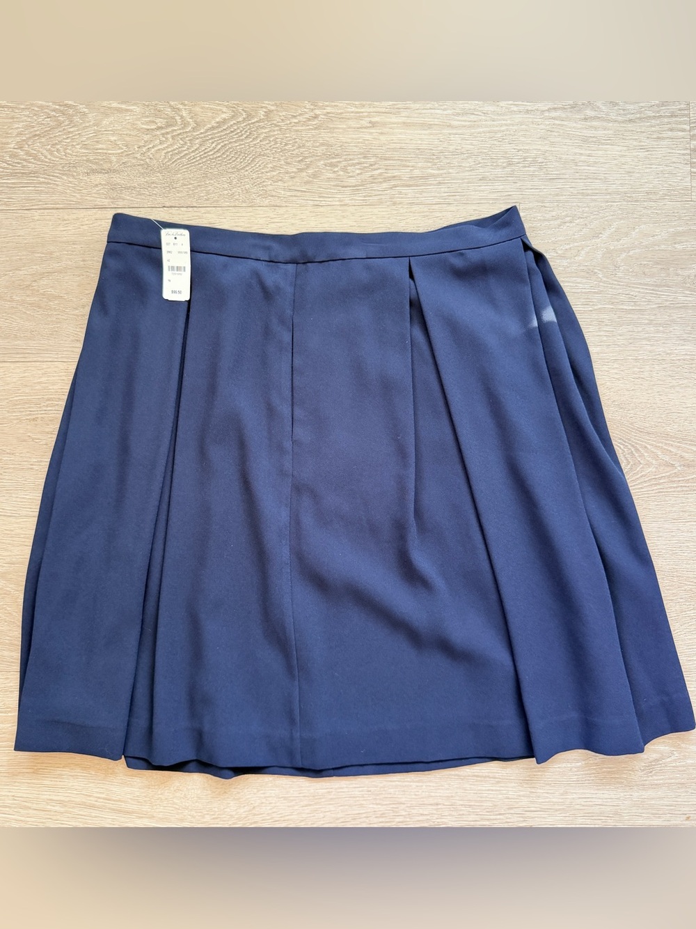 NWT Brooks Brothers Pleated Navy Skirt, 16 (runs small)